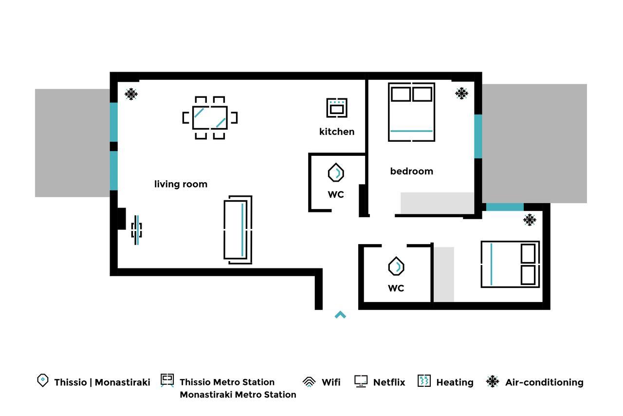 Stylish And Spacious 2Bd - Thiseio By Upstreet Athén Kültér fotó